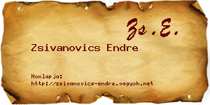 Zsivanovics Endre névjegykártya